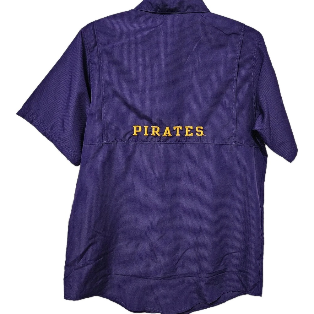 ProEdge Fishing Shirt Mens Small Purple East Carolina ECU Pirates Performance SS